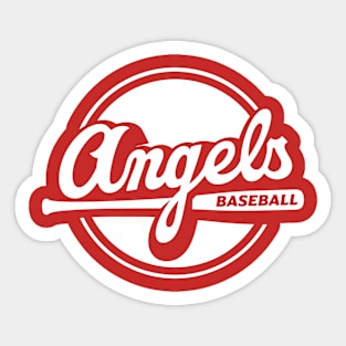 Angels Up to Bat Sticker